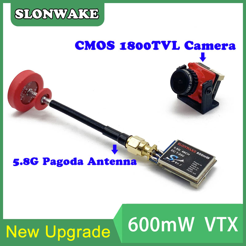 5,8G 48CH 600mW VTX-CAM ajusta - Drone Camera reseña y precio